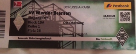 Monchengladbach ticket